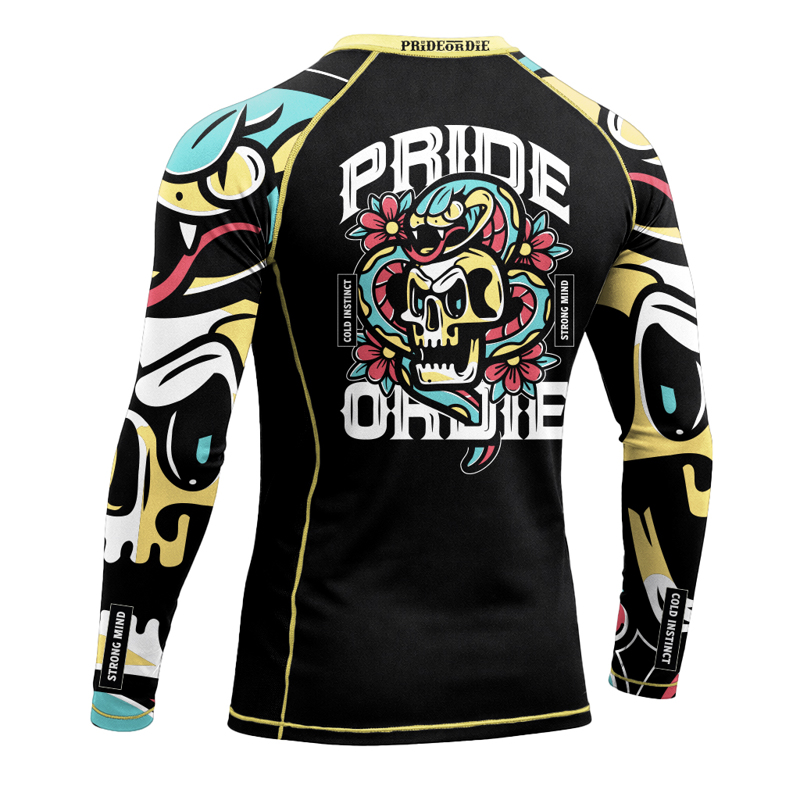 PRIDE OR DIE cold instinct L/S RASHGUARD - Black